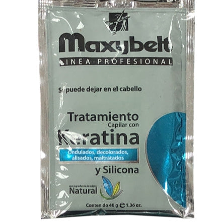 TRATAMIENTO CAPILAR CON KERATINA MAXYBELT X SACHET