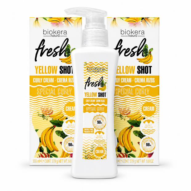 biokera yellow curly crema para peinar hidratante