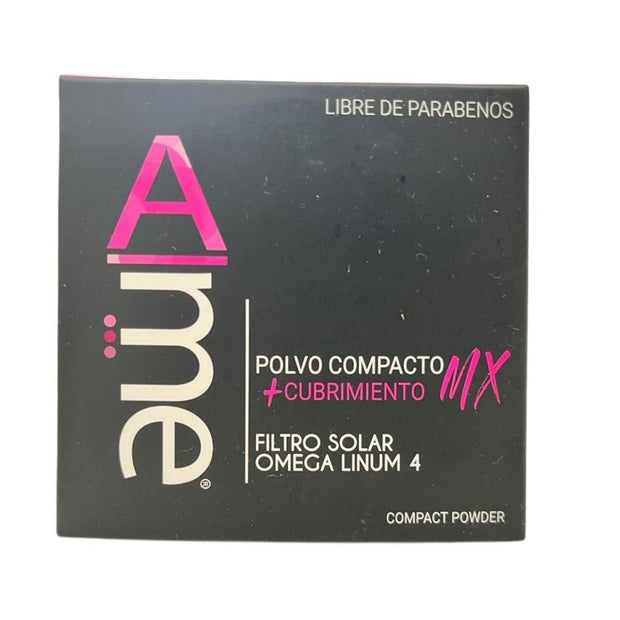 Ame polvo compacto cubrimiento máxima filtro solar omega linum 4