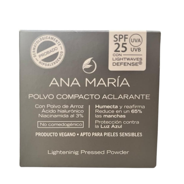 Polvo compacto aclarante Ana María spf25