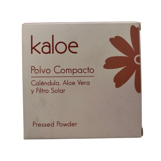 Polvo compacto kaloe caléndula, aloe Vera y filtro solar.