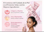 Protector solar + acabado radiante medicube