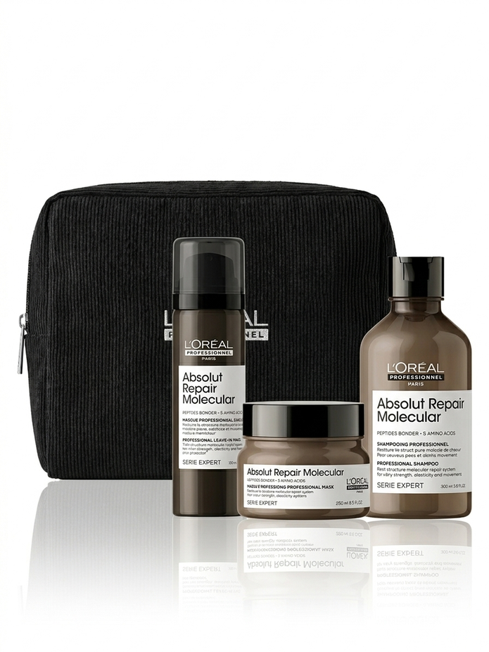 Kit absolut repair molecular loreal + Gratis cosmetiquera