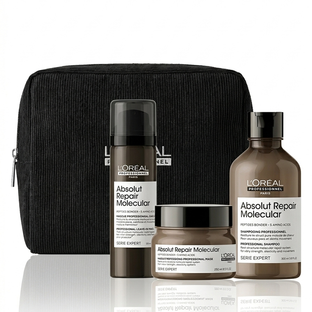 Kit absolut repair molecular loreal + Gratis cosmetiquera